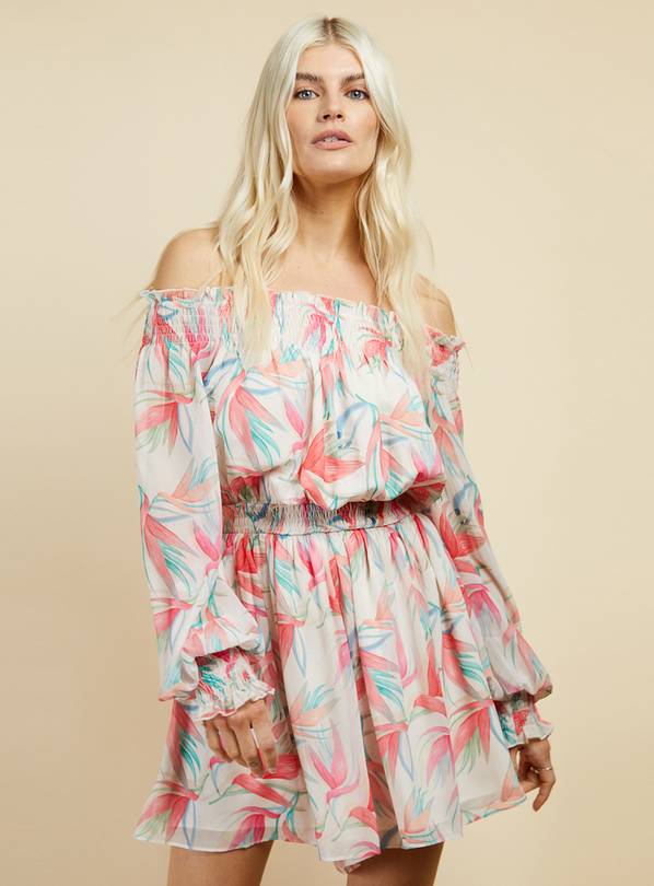 LITTLE MISTRESS Floral Bardot Playsuit 18